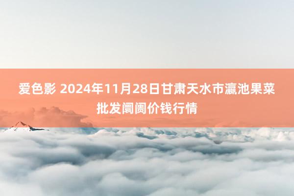 爱色影 2024年11月28日甘肃天水市瀛池果菜批发阛阓价钱行情