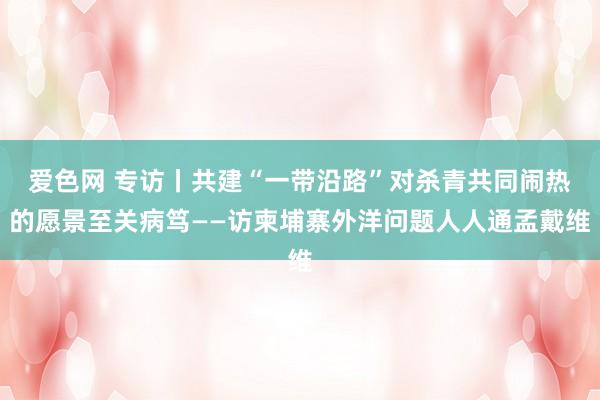 爱色网 专访丨共建“一带沿路”对杀青共同闹热的愿景至关病笃——访柬埔寨外洋问题人人通孟戴维