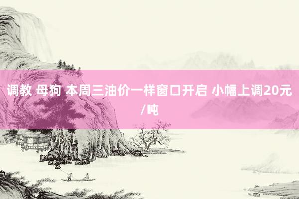 调教 母狗 本周三油价一样窗口开启 小幅上调20元/吨