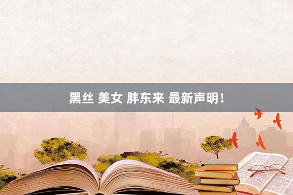 黑丝 美女 胖东来 最新声明！