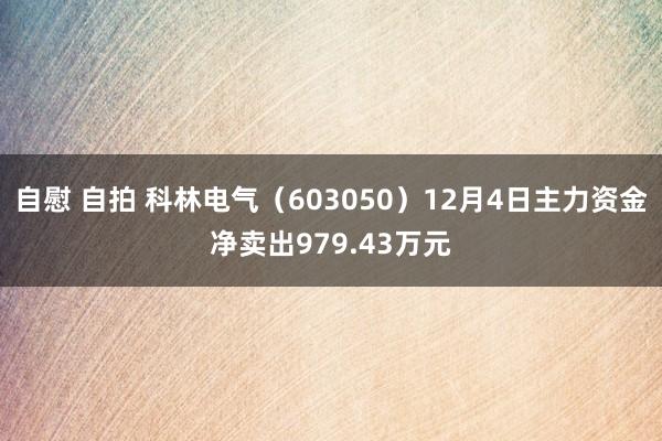 自慰 自拍 科林电气（603050）12月4日主力资金净卖出979.43万元