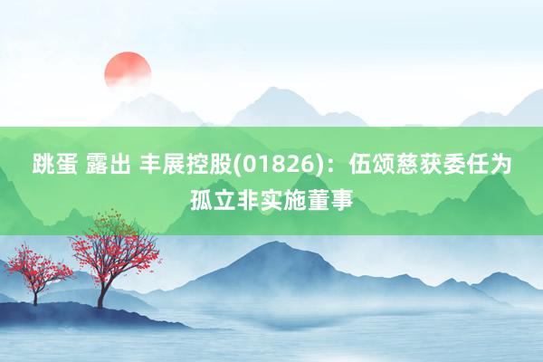 跳蛋 露出 丰展控股(01826)：伍颂慈获委任为孤立非实施董事