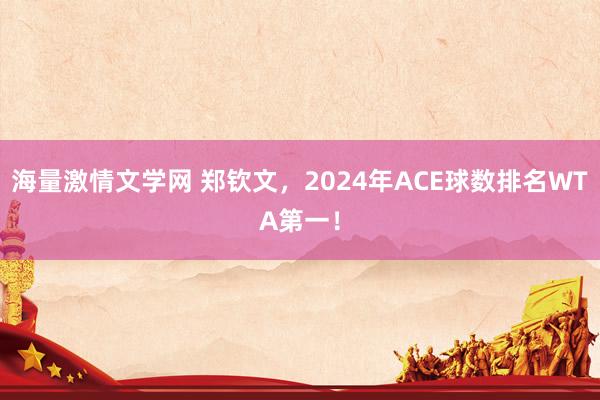 海量激情文学网 郑钦文，2024年ACE球数排名WTA第一！