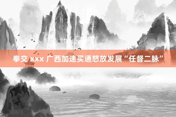 拳交 xxx 广西加速买通怒放发展“任督二脉”