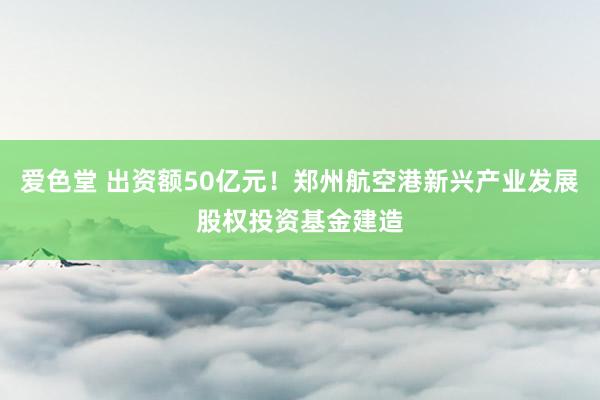 爱色堂 出资额50亿元！郑州航空港新兴产业发展股权投资基金建造
