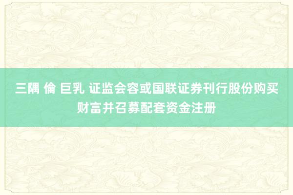 三隅 倫 巨乳 证监会容或国联证券刊行股份购买财富并召募配套资金注册