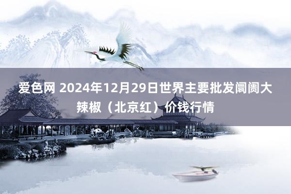 爱色网 2024年12月29日世界主要批发阛阓大辣椒（北京红）价钱行情