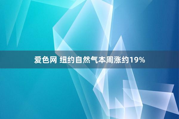 爱色网 纽约自然气本周涨约19%