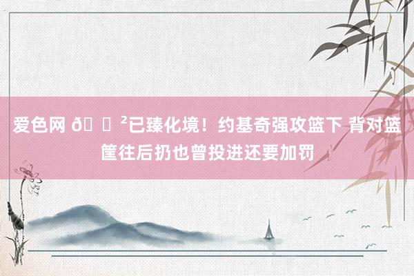 爱色网 😲已臻化境！约基奇强攻篮下 背对篮筐往后扔也曾投进还要加罚