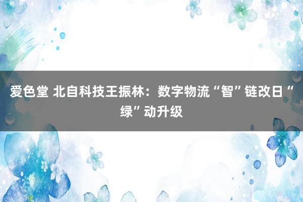 爱色堂 北自科技王振林：数字物流“智”链改日“绿”动升级