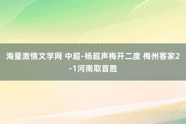 海量激情文学网 中超-杨超声梅开二度 梅州客家2-1河南取首胜