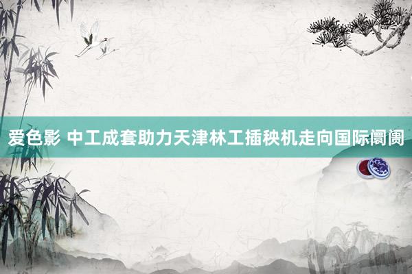 爱色影 中工成套助力天津林工插秧机走向国际阛阓