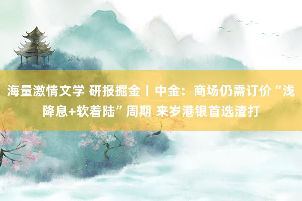 海量激情文学 研报掘金丨中金：商场仍需订价“浅降息+软着陆”周期 来岁港银首选渣打